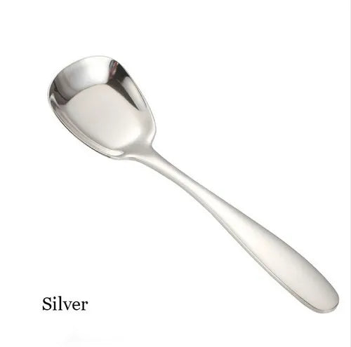 1PC Stainless Steel Rice Spoon S M L Square Spoon Ladle Gold Dessert Ice Cream Table Spoon for Kids Restaurant Kitchen Tableware