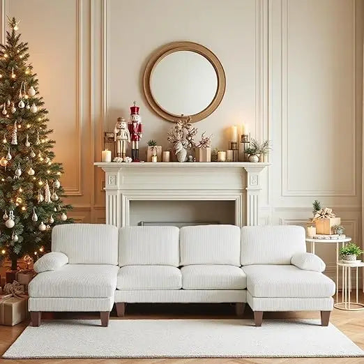 Sectional Couch with Chaise, Affordable Small Sofa,Chenille Fabric Comfy Couches for Living Room,Customized
