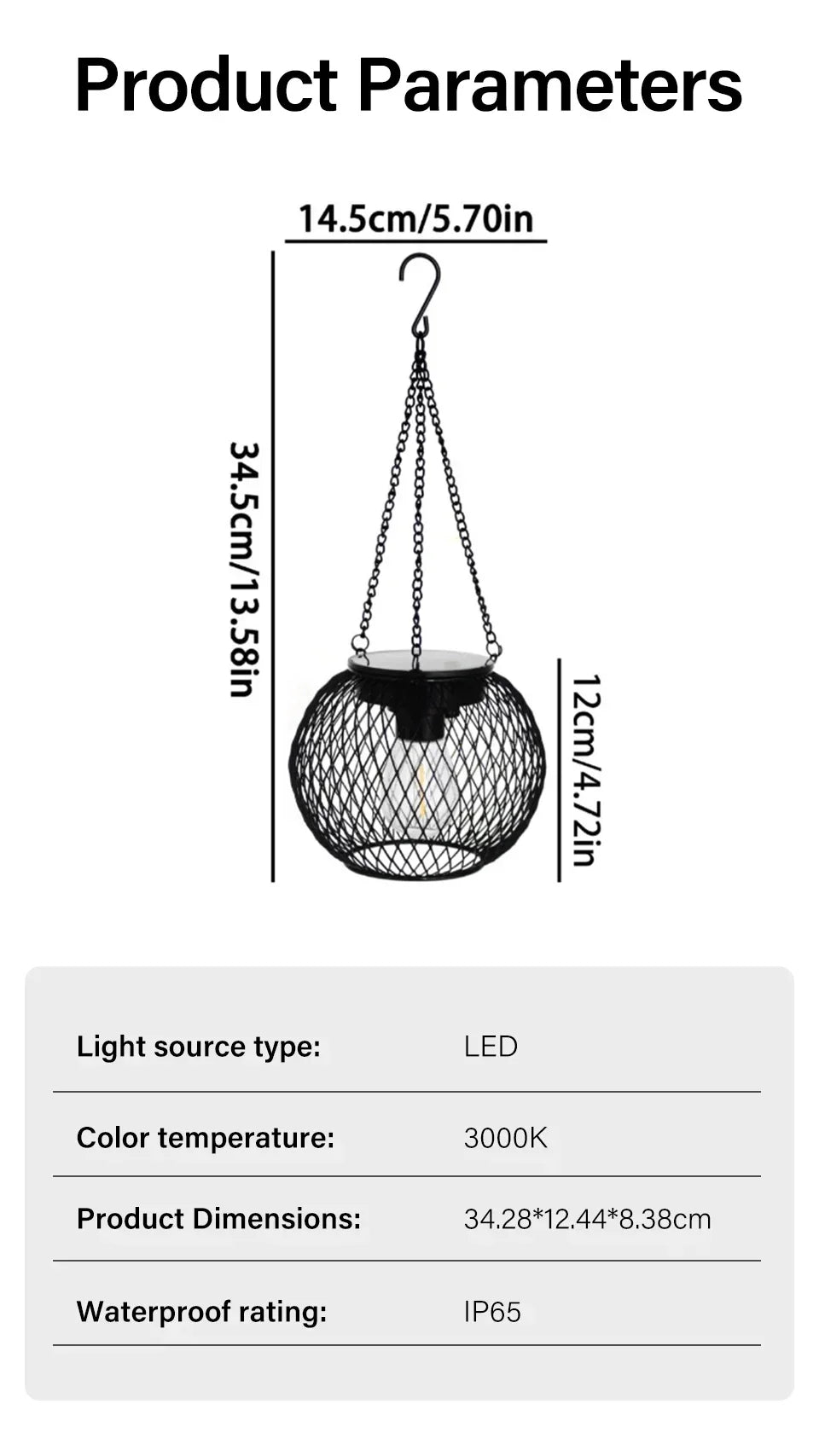Outdoor Camping Solar Lights for Outside Decorative Solar Lantern Outdoor Hanging Lights Waterproof Solar Lanterns Garden Decor