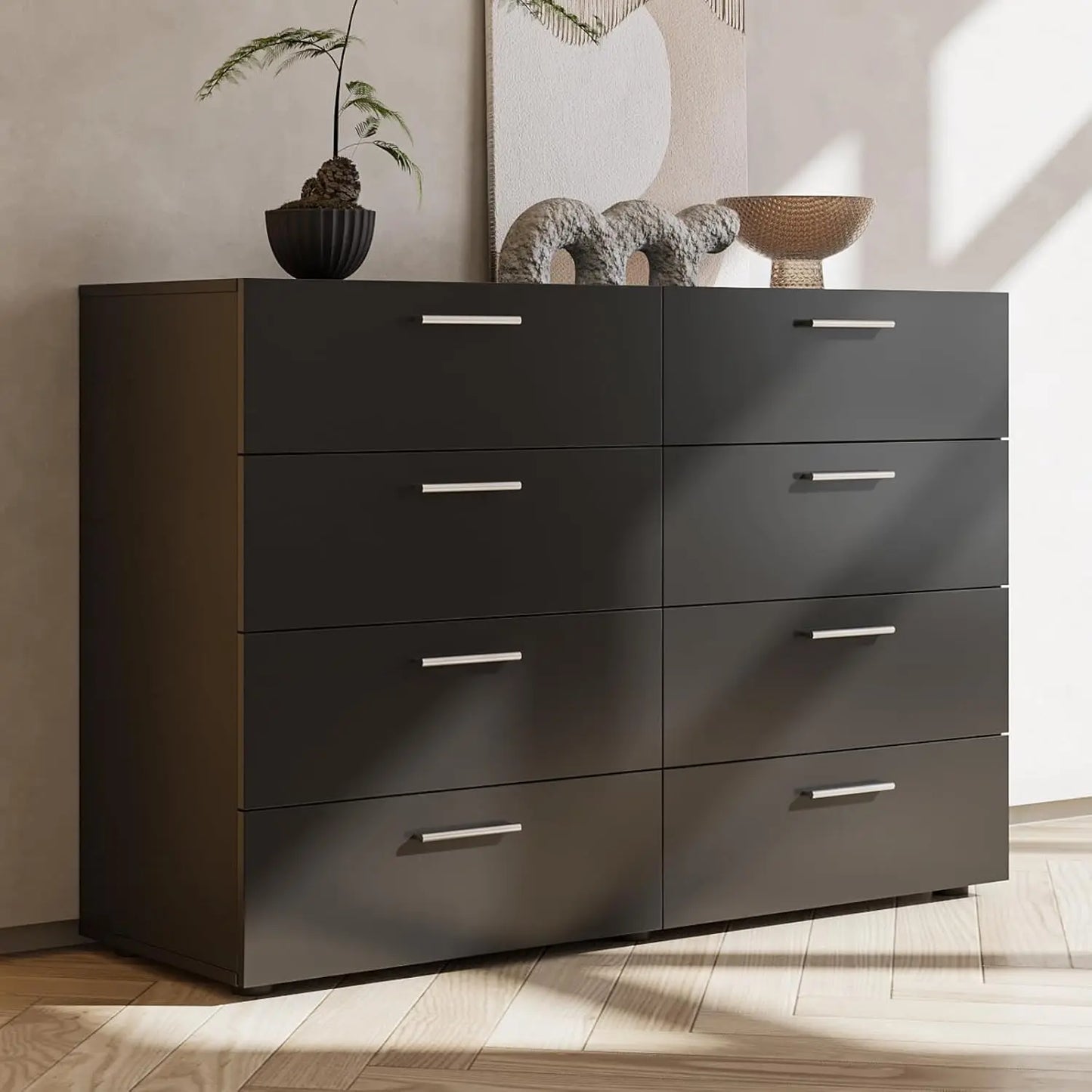 4 Drawer Dresser for Bedroom, Small Chests of Drawers Modern Nightstand, White Dresser Chest with 4 Storage, Customized