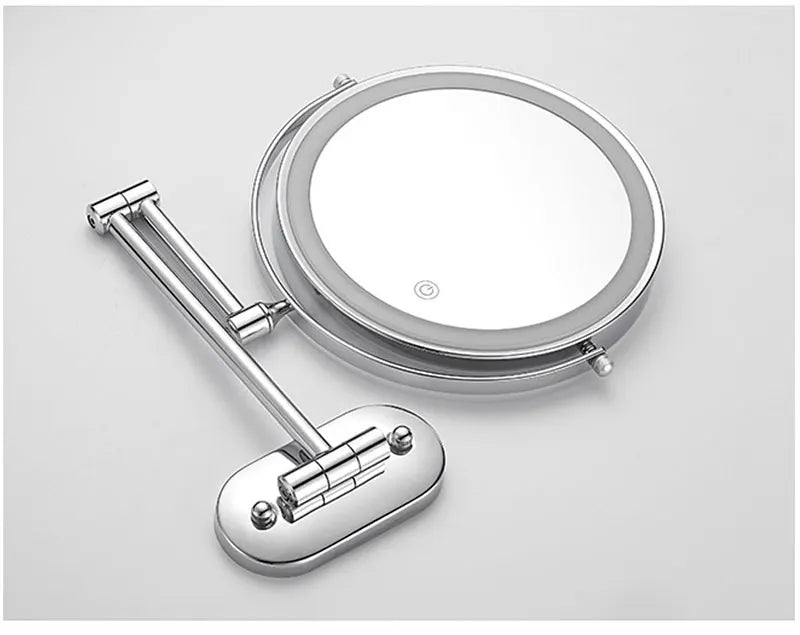 8 inch Makeup Mirror Matte Gold 3x/5x/7x/10x Magnifying Double Side USB Charging Bathroom 3 color light Cosmetic Mirrors