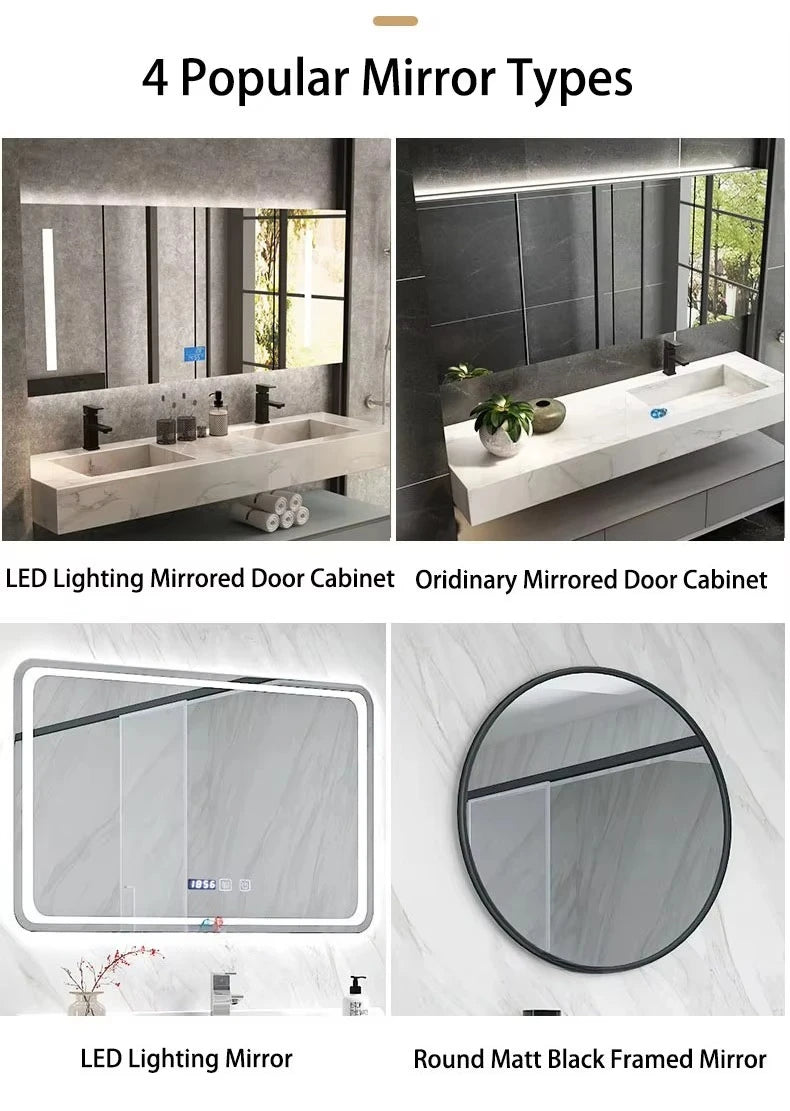 Wholesale High Quality Marble Bathroom Vanity White Unit Bathroom Furniture Poland Bathroom Cabinet