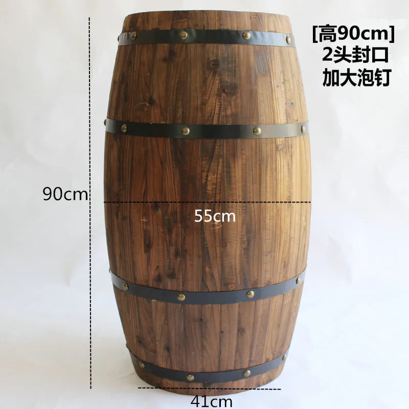 Oak wine barrel decoration wooden beer wine barrel bar solid wood wine barrel ornament exhibition wedding props decoration