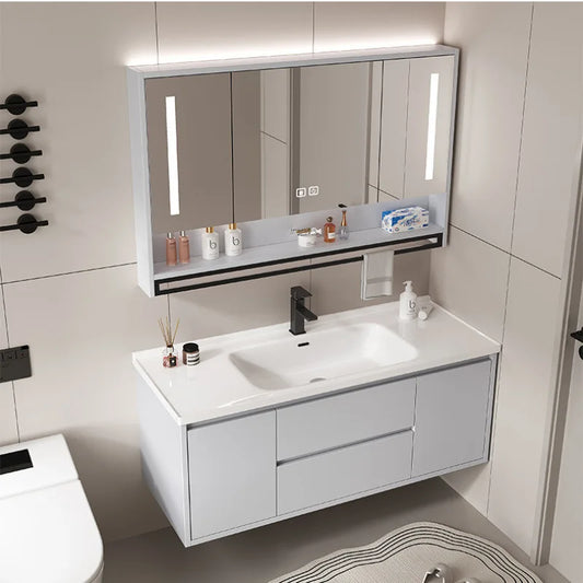 bathroom cabinet combination ceramic basin integrated basin washbasin washbasin cabinet Customizable