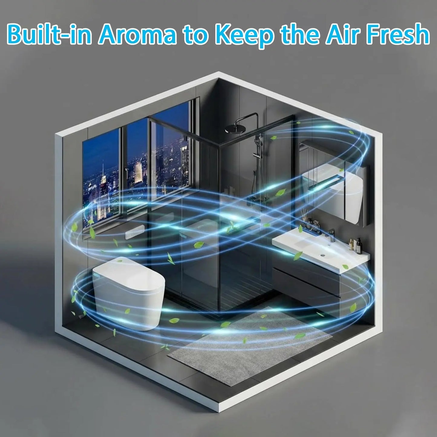 Luxury Smart Toilet with Bidet Built-in, Auto Open/Close, Dual Auto Power Flush, One Piece Elongated Toilet , Customized