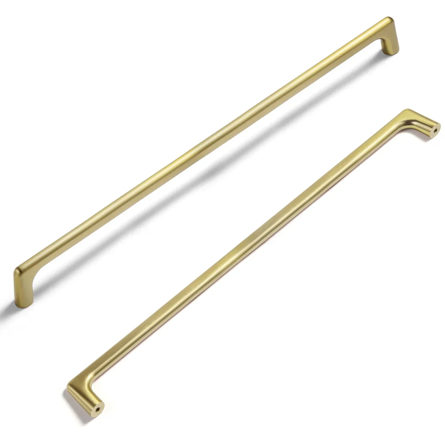 Goo-Ki Brushed Gold Cabinet Pulls with 5'' Hole Centers, Modern Style Zinc Alloy Cabinet Handles for Dresser,Wardrobe,Cupboard