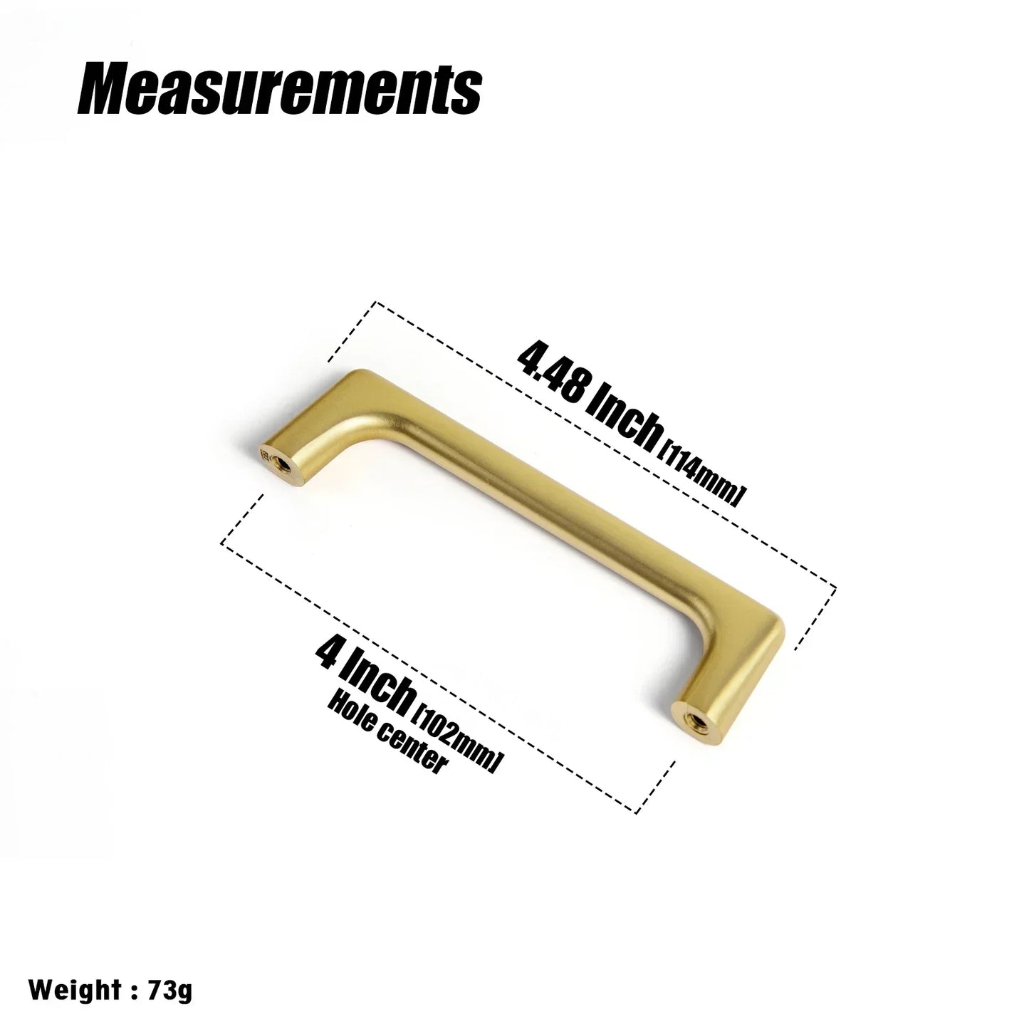Goo-Ki Brushed Gold Cabinet Pulls with 5'' Hole Centers, Modern Style Zinc Alloy Cabinet Handles for Dresser,Wardrobe,Cupboard