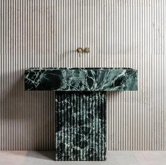 Natural Marble Wash Basin Bathroom Vanities Cabinets Green Marble Bathroom Sink Bathroom Vanity With Sink Customizable