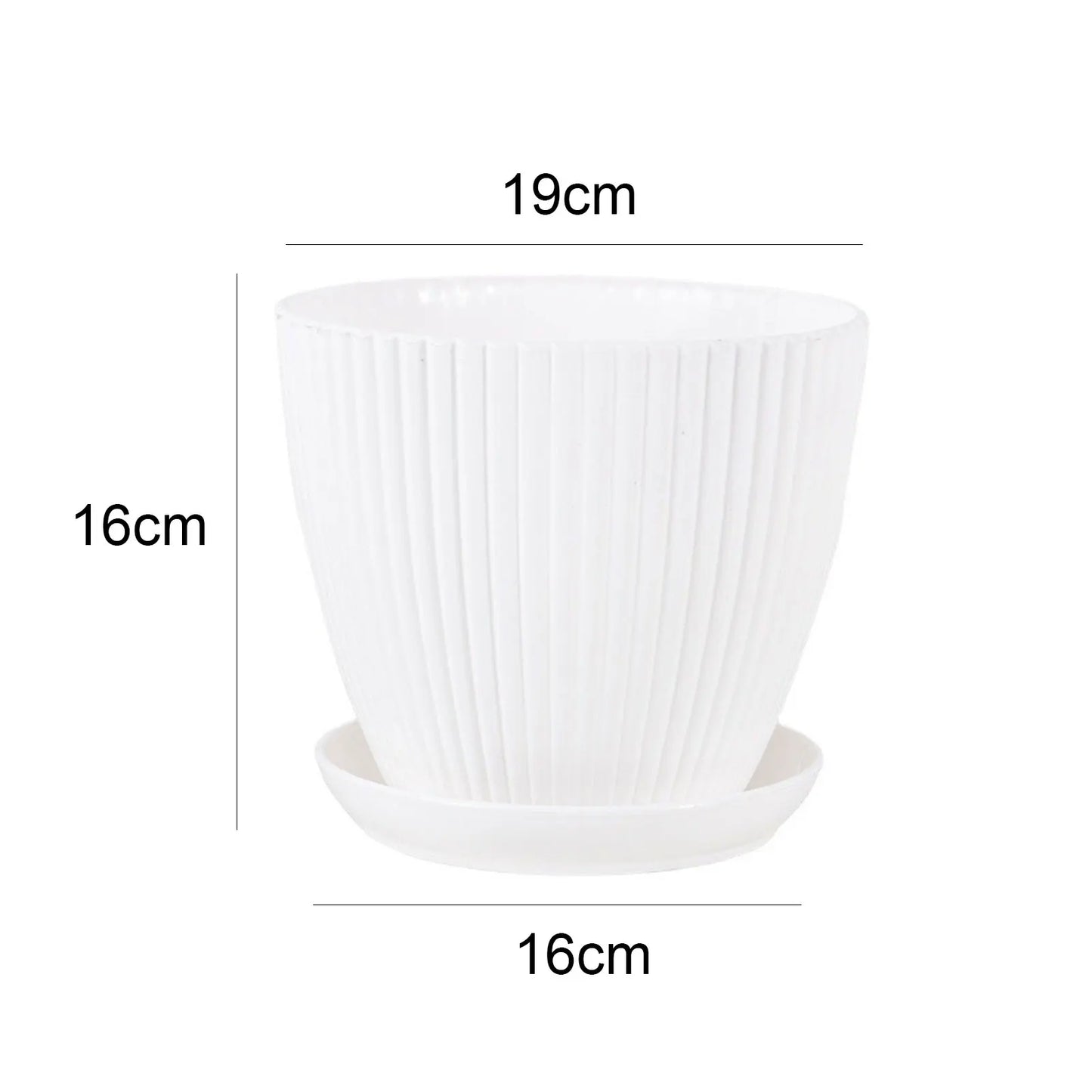 Plastic Flower Pot Succulent Plant Pot with Tray Green Dill Round Double Layer Small Flowerpot Home Office Desktop Decoration