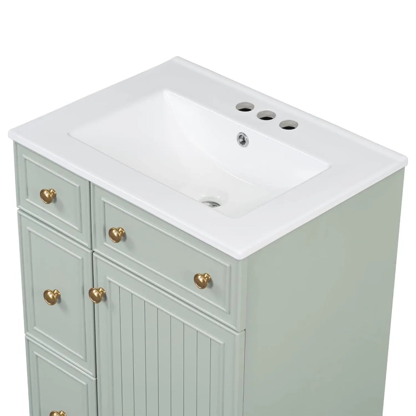 24in Small Vanity Cabinet Undermount Sink Soft Close Door Easy Assembly Bathroom Furniture Customized