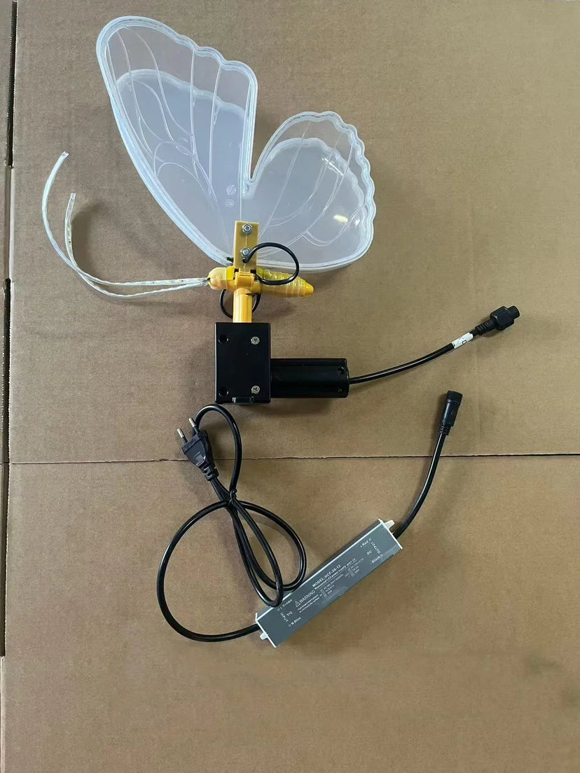 1pcs LED Outdoor Simulation Dynamic Static Butterfly Lights Holiday Party Home Christmas Decorations