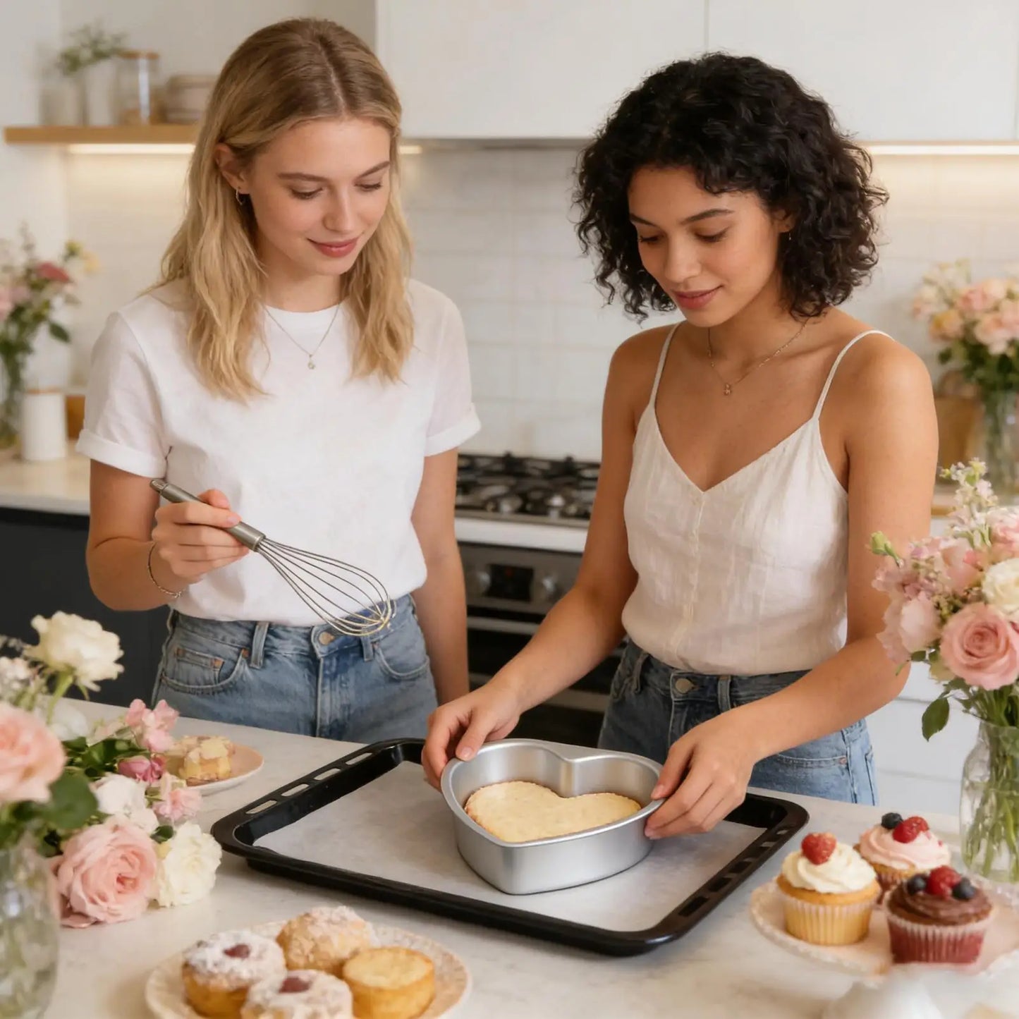 Heart Shaped Cake Pan 6/8/10 Inch Removable Bottom Baking Pan Aluminum Alloy Chocolate Cake Bread mold Kitchen Bakeware Tools