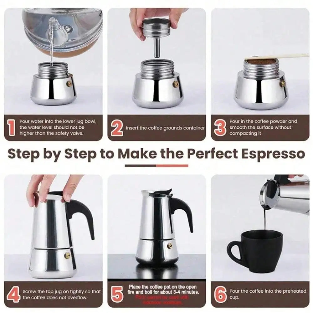 Mocha Coffee Pots Italian Aluminum Octagonal Pot Coffee Cup Maker Tea Maker Portable Coffee Maker