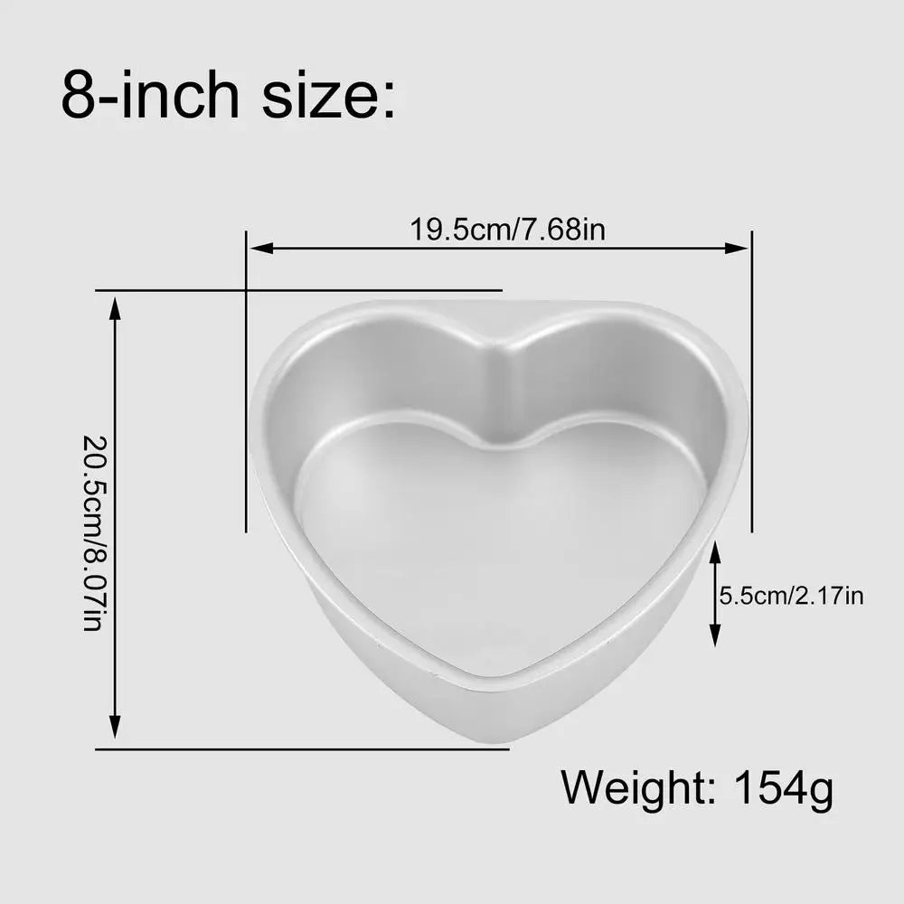 Heart Shaped Cake Pan 6/8/10 Inch Removable Bottom Baking Pan Aluminum Alloy Chocolate Cake Bread mold Kitchen Bakeware Tools