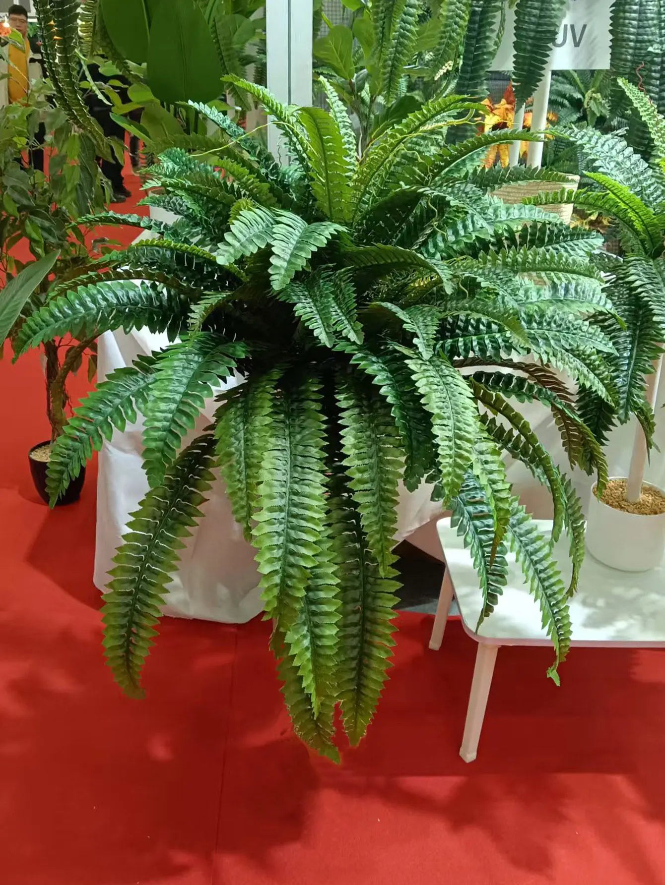 28/58/88 Leaves Artificial Boston Fern Large Hanging Plants Fake Palm Leafs Faux Persian Vines Silk Wall Plants For Home Decor