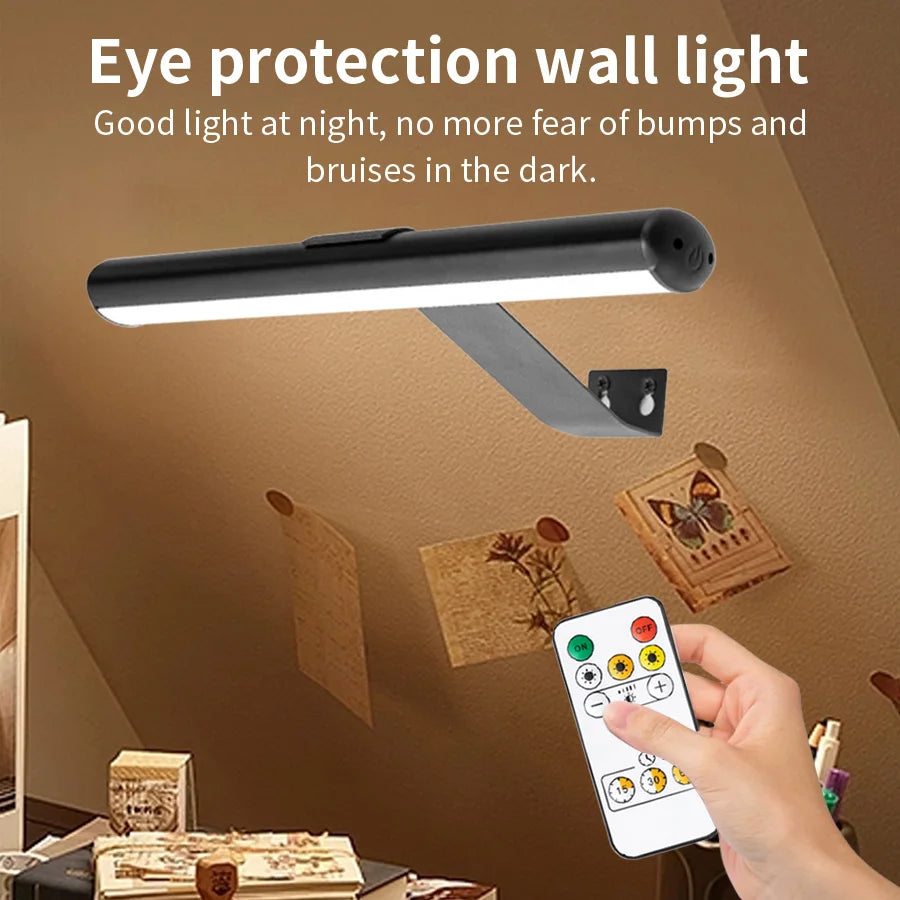 3600mAh Painting Picture Light Magnetic Touch Night Light Portrait With Remote Living Room Wireless Wall Lamp 3 Colors Dimming