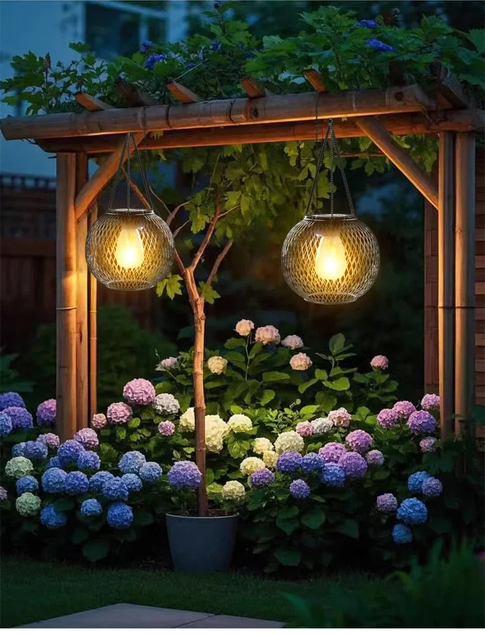 Outdoor Camping Solar Lights for Outside Decorative Solar Lantern Outdoor Hanging Lights Waterproof Solar Lanterns Garden Decor