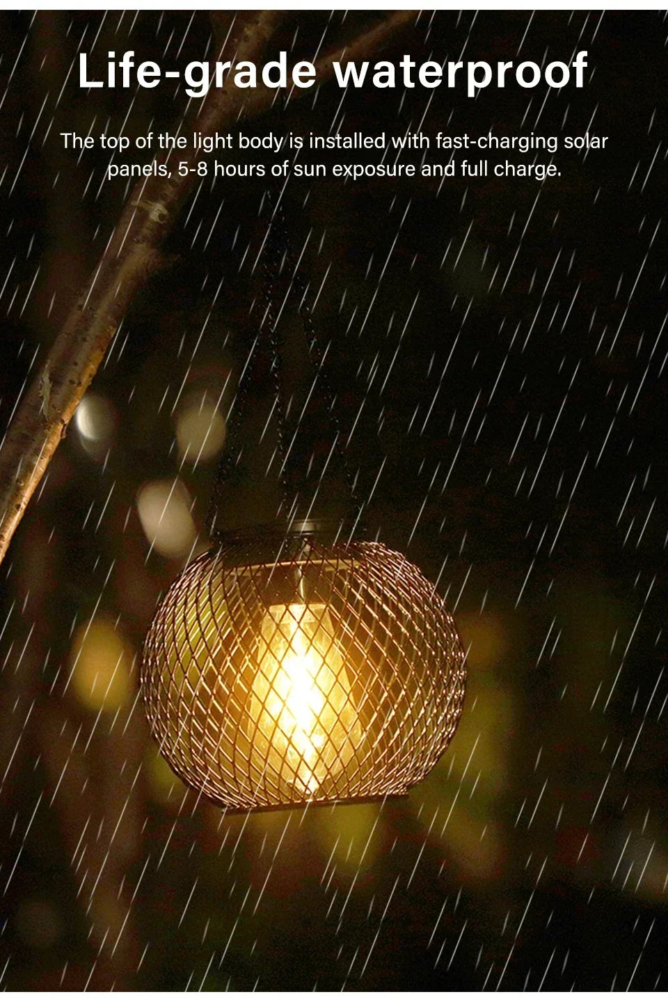 Outdoor Camping Solar Lights for Outside Decorative Solar Lantern Outdoor Hanging Lights Waterproof Solar Lanterns Garden Decor