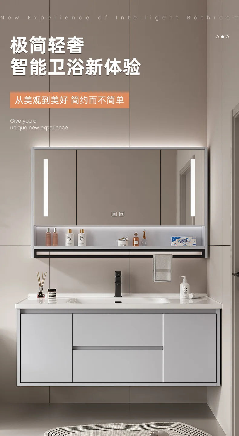 bathroom cabinet combination ceramic basin integrated basin washbasin washbasin cabinet Customizable