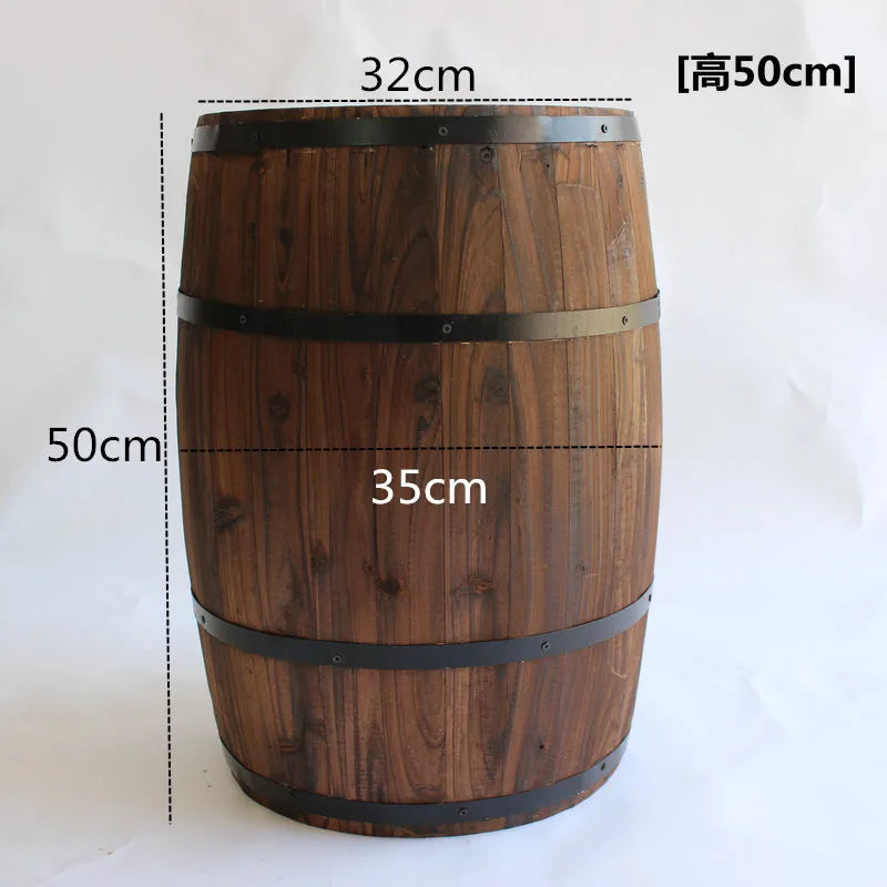 Oak wine barrel decoration wooden beer wine barrel bar solid wood wine barrel ornament exhibition wedding props decoration