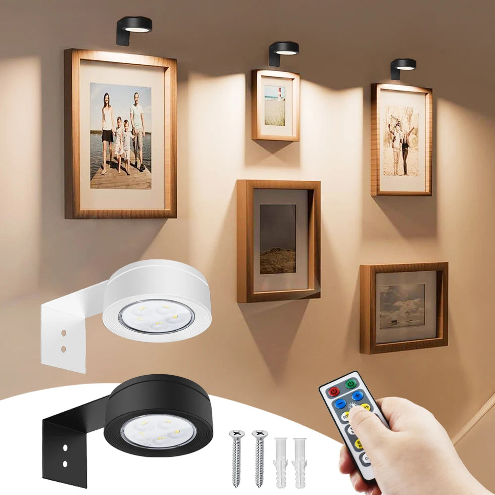LED Night Light 3-Color Painting Light Closet Light Dimmable Brightness Rechargeable Touch Remote Control Night Light Pat Light
