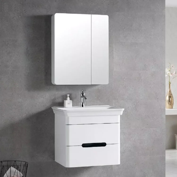 Factory Suppliers Small PVC Bathroom Vanity Set with Single Sink Cabinet