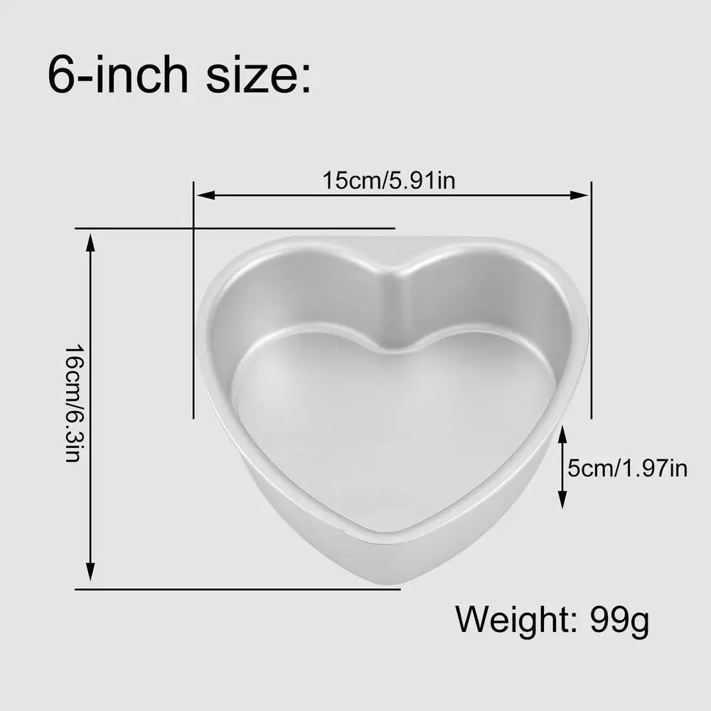Heart Shaped Cake Pan 6/8/10 Inch Removable Bottom Baking Pan Aluminum Alloy Chocolate Cake Bread mold Kitchen Bakeware Tools