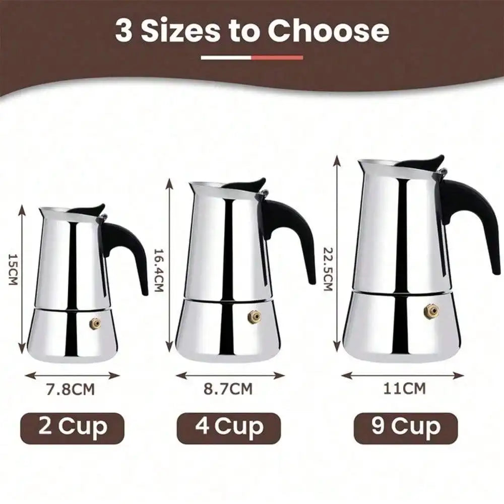 Mocha Coffee Pots Italian Aluminum Octagonal Pot Coffee Cup Maker Tea Maker Portable Coffee Maker