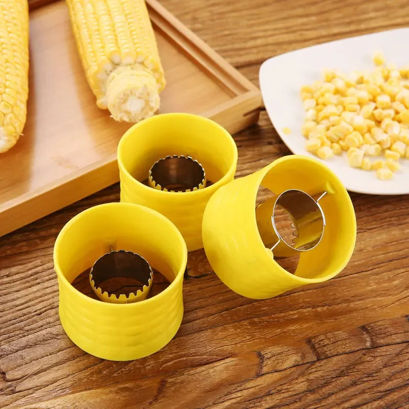 New Yellow Corn Plane Peeler Cob Thresher Kitchen Gadgets Manual Rotation Stainless Steel Corn Stripper Cutter Kitchen Gadgets