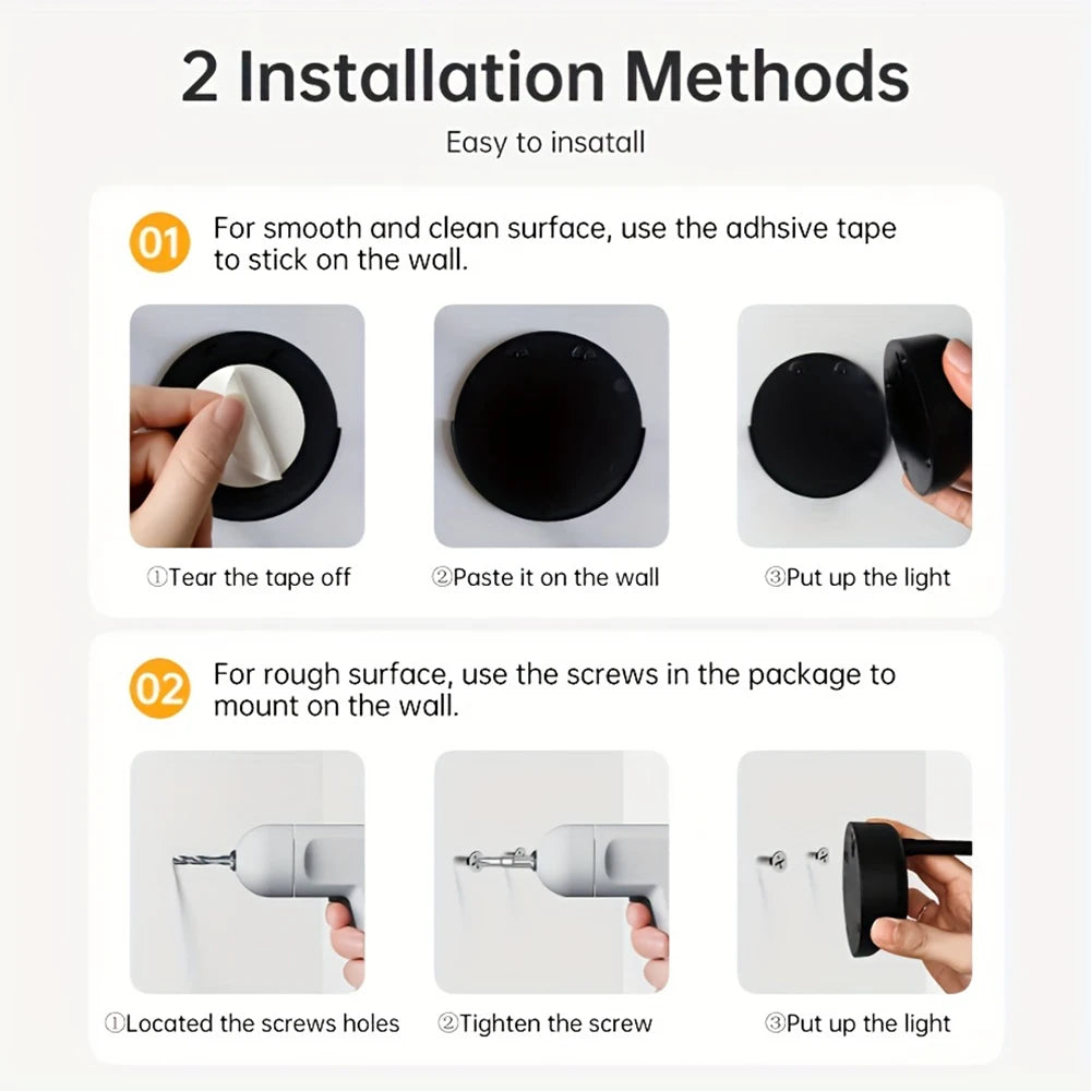 Wall Lamp Rechargeable Intelligent Human Sensing Wireless Night Light Dimmable LED Spotlights for Decoration Painting Lighting