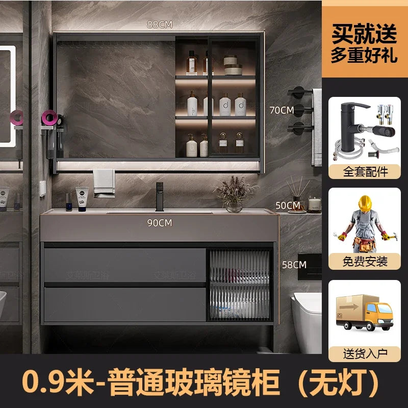 01A Modern Simple Bathroom Vanities Vintage Toilet Partition Vanity Drawer Light Mirrors Muebles Para El Hogar Maderaa Furniture
