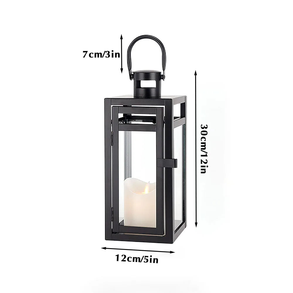 Stainless Steel Candle Holder Lanterns Rose Gold Hanging Lantern Candlestick Light for Indoor Outdoor Weddings Party Home Decor