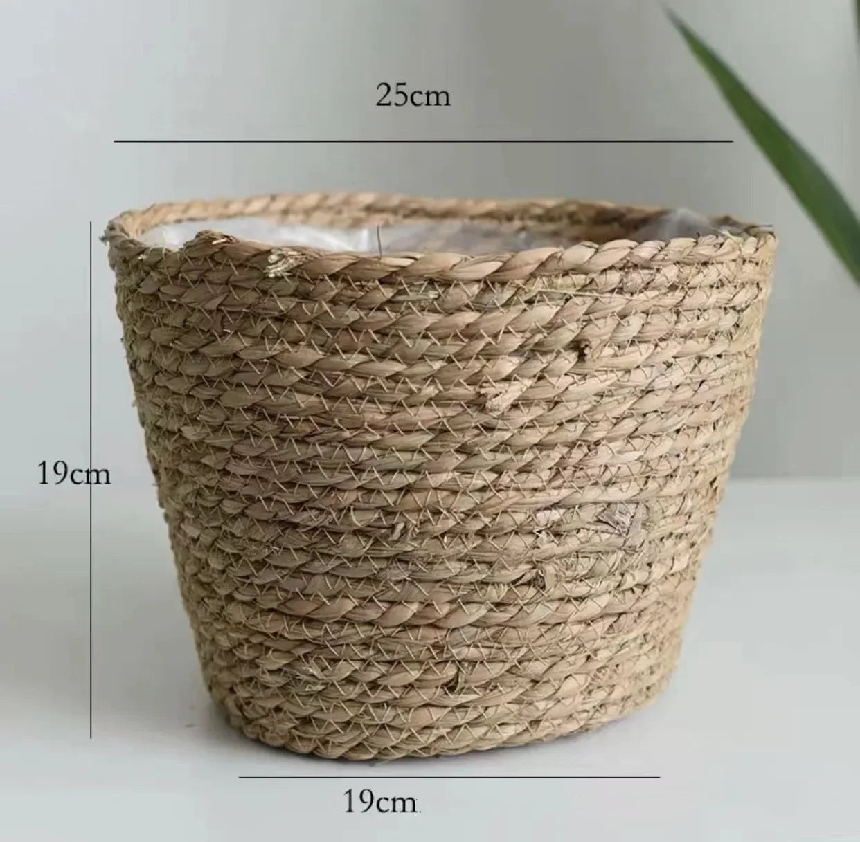 Natural Wicker Planter Basket  Flower Pot Rattan Straw Flower Basket For  Home Garden Decoration 20/25/30CM