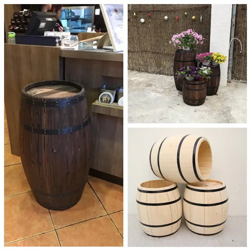 Oak wine barrel decoration wooden beer wine barrel bar solid wood wine barrel ornament exhibition wedding props decoration