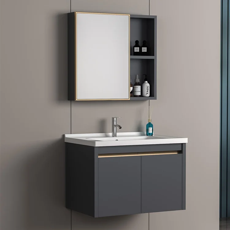 Guangdong Washroom Mirror Cabinet Ceramic Hand Wash Basin Bathroom Vanity Units
