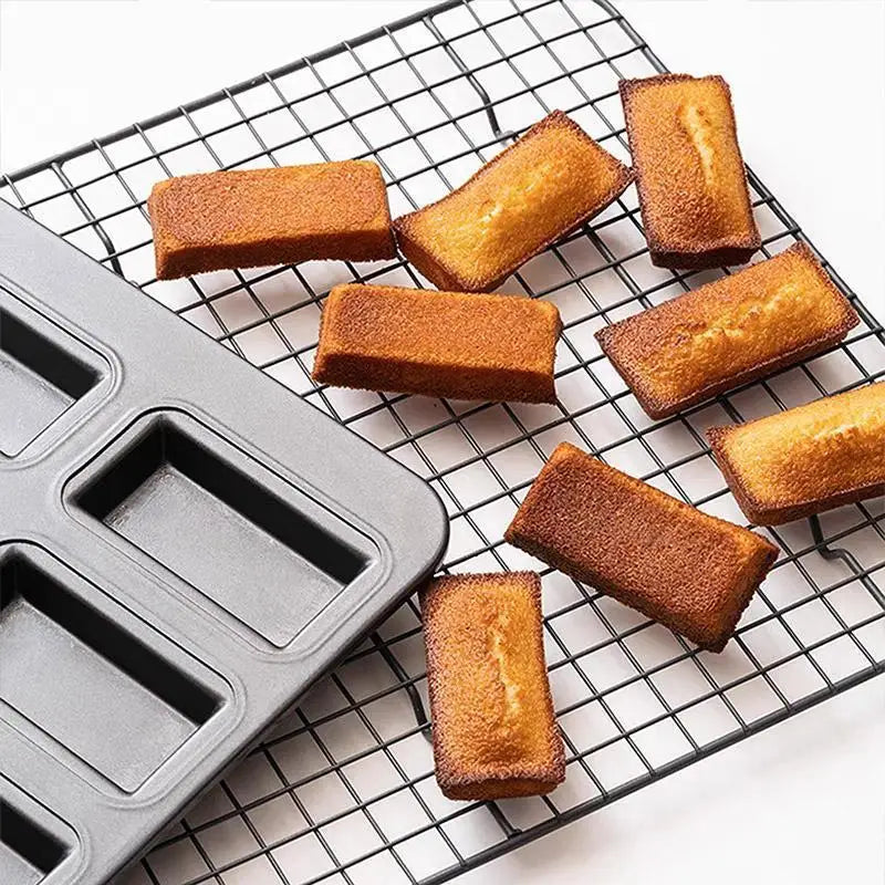 Non-Stick Baking Pan with 8 Molds, Home Use Mini Loaf Pans, Oven Compatible Toast, Muffin, and Cupcake Mold Baking Tools.