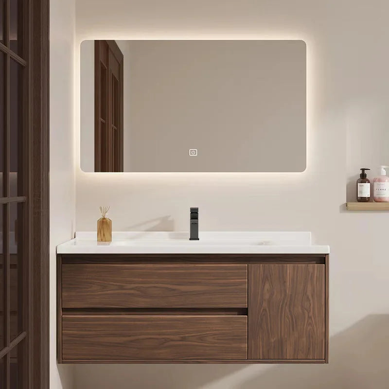 Bathroom vanity furniture, modern smart paint cabinet, bathroom cabinet with sink