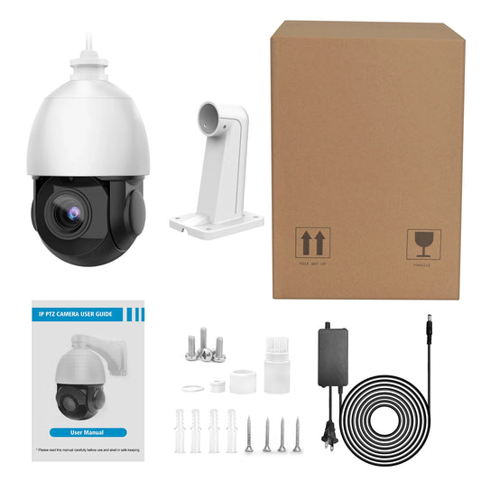 Hikvision Compatible 8MP 25X Zoom Speed Dome PTZ IP Camera Two-way Audio Outdoor Video Surveillance Camera CCTV Security Camera