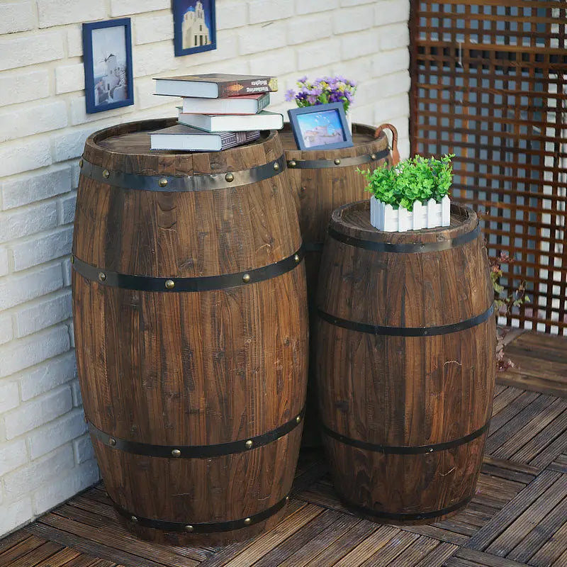 Oak wine barrel decoration wooden beer wine barrel bar solid wood wine barrel ornament exhibition wedding props decoration