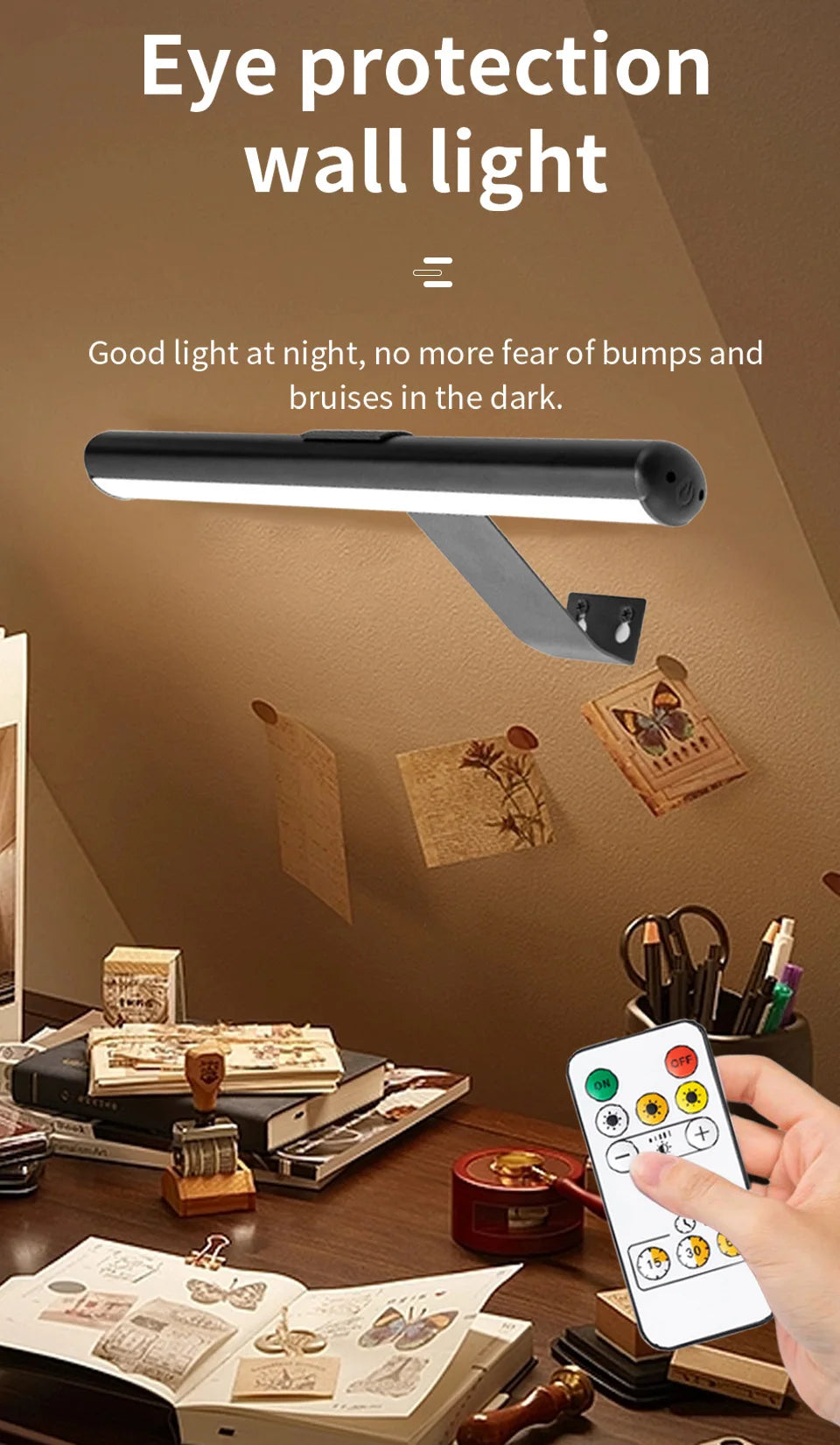 3600mAh Painting Picture Light Magnetic Touch Night Light Portrait With Remote Living Room Wireless Wall Lamp 3 Colors Dimming