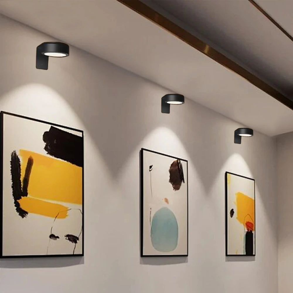 LED Night Light 3-Color Painting Light Closet Light Dimmable Brightness Rechargeable Touch Remote Control Night Light Pat Light