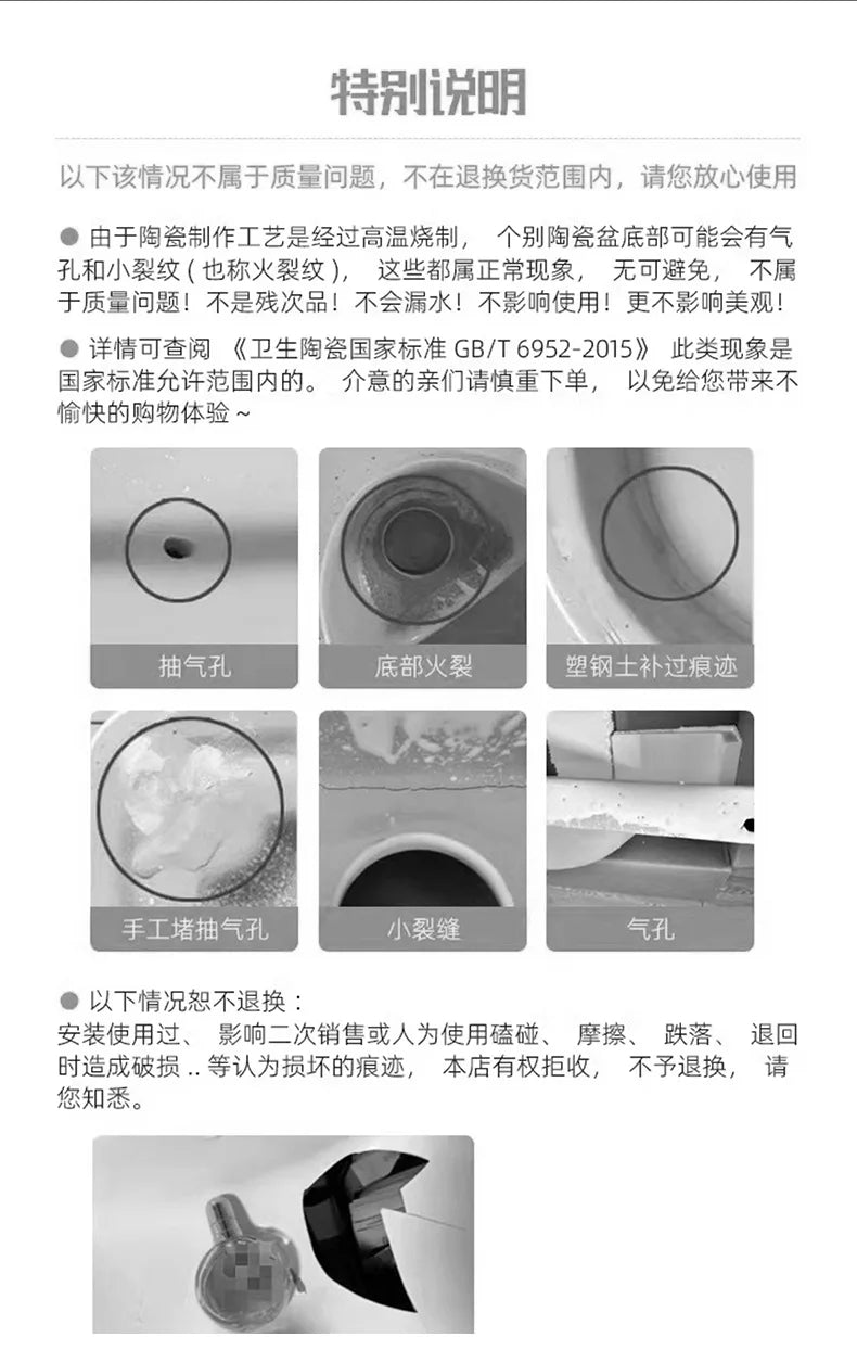 bathroom cabinet Combination bathroom Ceramic integrated double basin Deepening face washstand Customizable