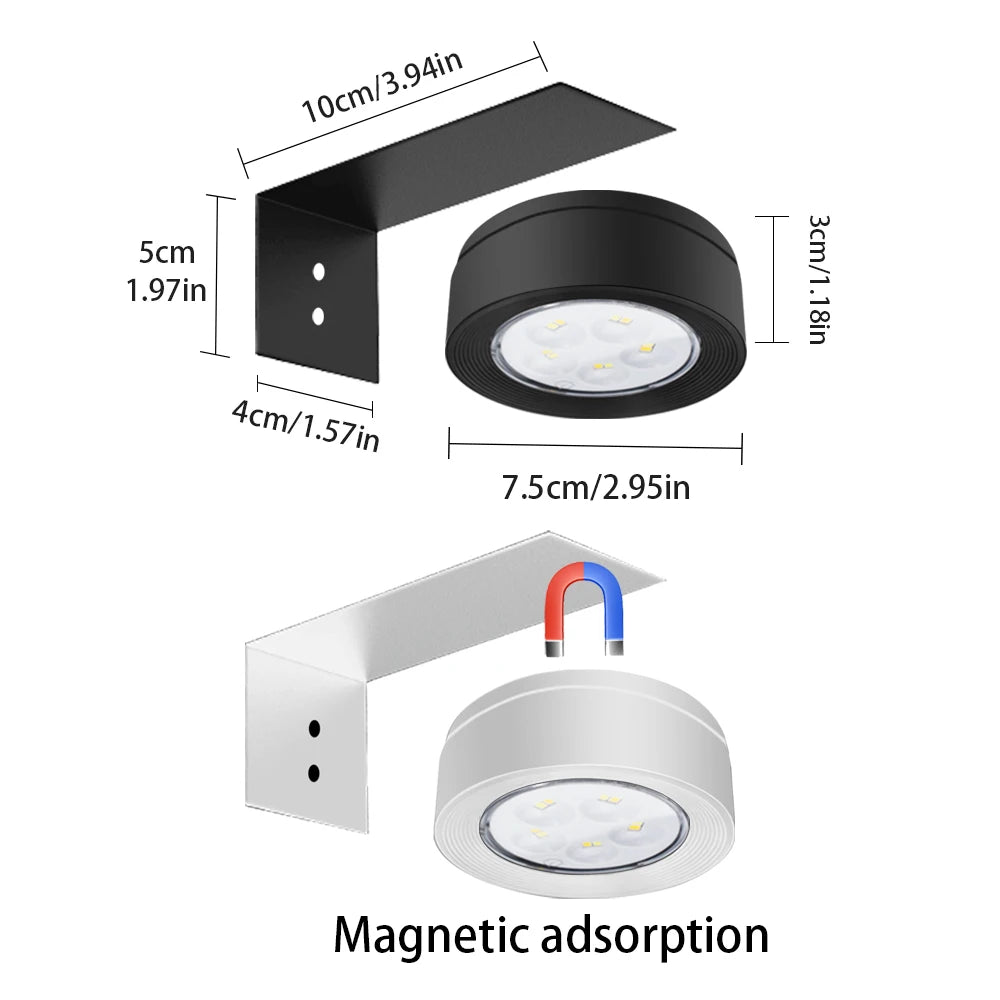 LED Night Light 3-Color Painting Light Closet Light Dimmable Brightness Rechargeable Touch Remote Control Night Light Pat Light