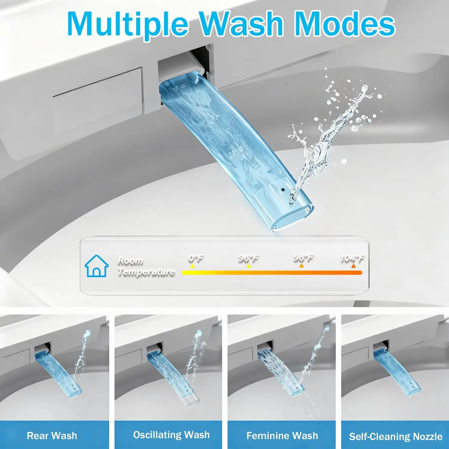 Luxury Smart Toilet with Bidet Built-in, Auto Open/Close, Dual Auto Power Flush, One Piece Elongated Toilet , Customized