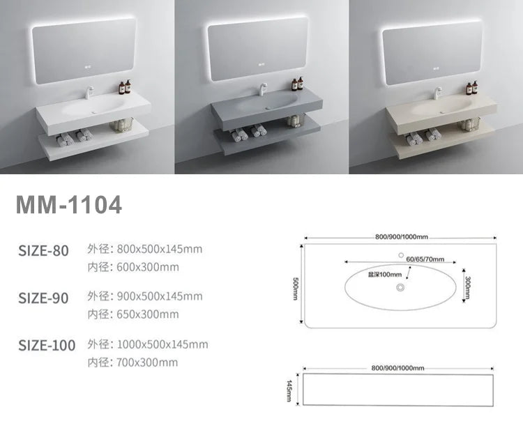 Bath Supplies Sanitary Ware Artificial Stone Basin Bathroom Sinks Vanity Marble Vanity Cabinet