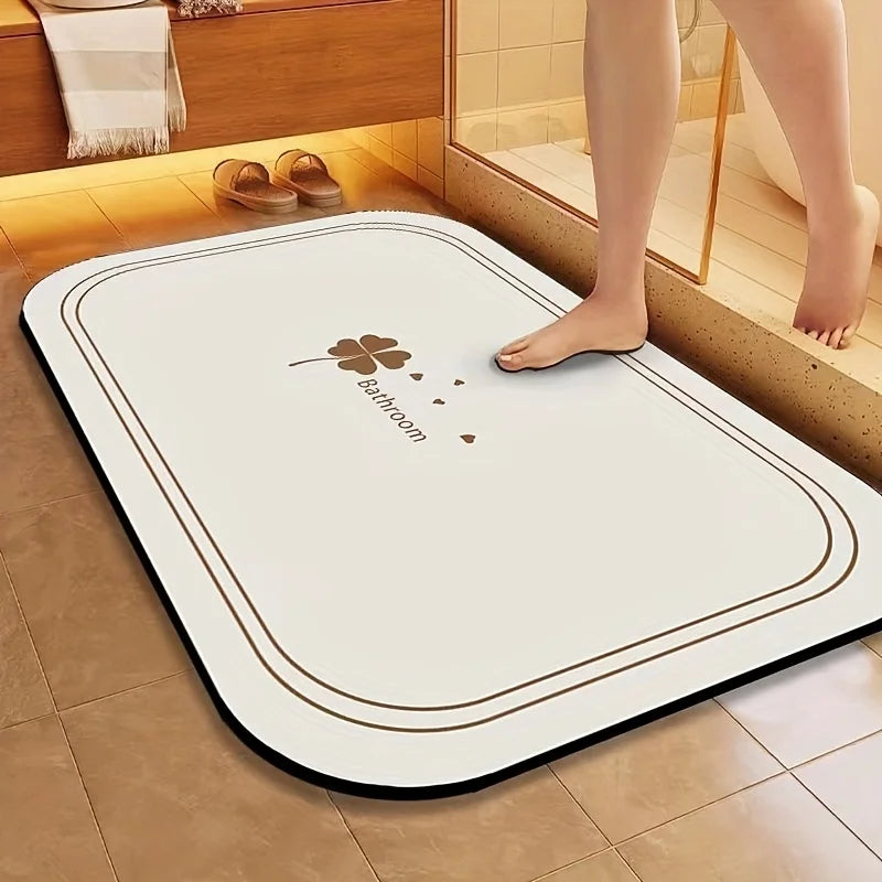1pc Diatomite Bath Mat Quick Dry Super Absorbent Non-slip Floor Mat for Bathroom Shower Kitchen Pet Feeding | 24-hour Shipping
