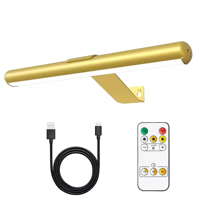 4000mAH Picture Wall Lamp LED Wireless Wall Light Tricolor Dimmable With Remote Art Display Rechargeable Battery Operated
