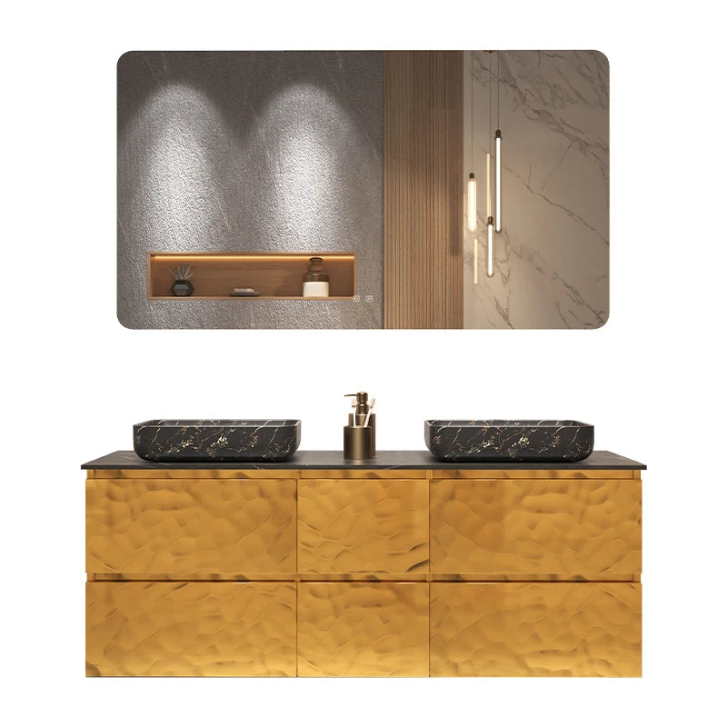 Luxury Gold Bathroom Vanity Wash Cabinet Marble Top Bathroom Cabinet Bathroom Vanity With Sink 36 Inch Customizable