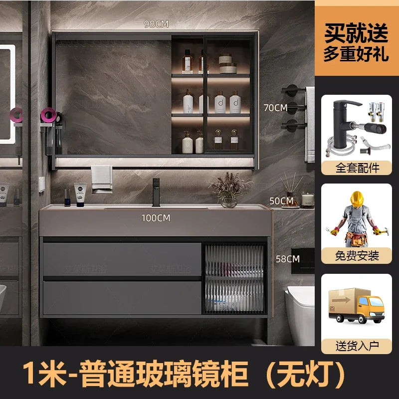 01A Modern Simple Bathroom Vanities Vintage Toilet Partition Vanity Drawer Light Mirrors Muebles Para El Hogar Maderaa Furniture