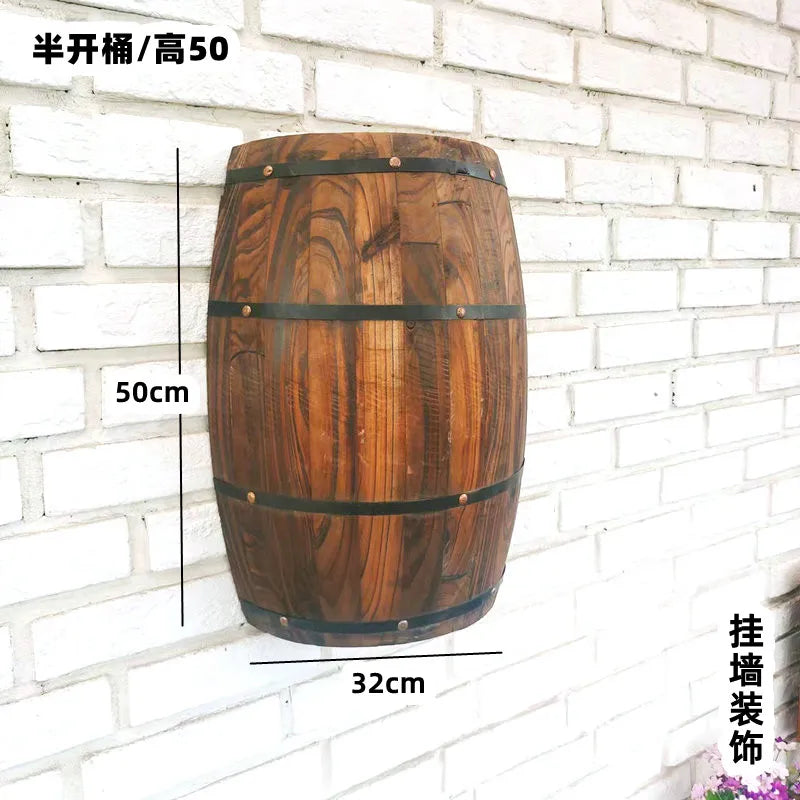 Oak wine barrel decoration wooden beer wine barrel bar solid wood wine barrel ornament exhibition wedding props decoration
